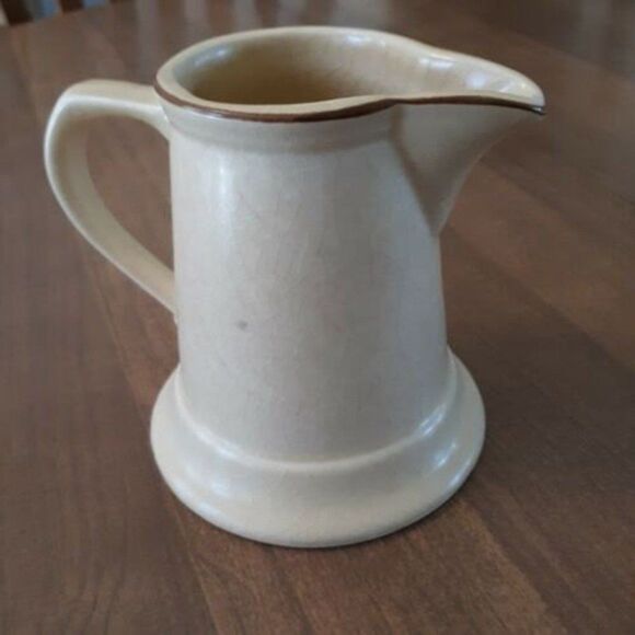 Pfaltzgraff Village Creamer #6-24 Brown Design on Cream Stoneware USA Made - Picture 8 of 13
